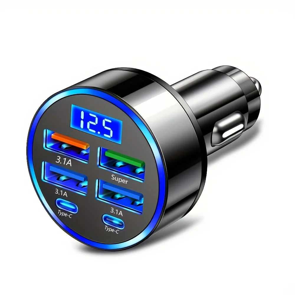 6-in-1 Fast Charging Car Adapter