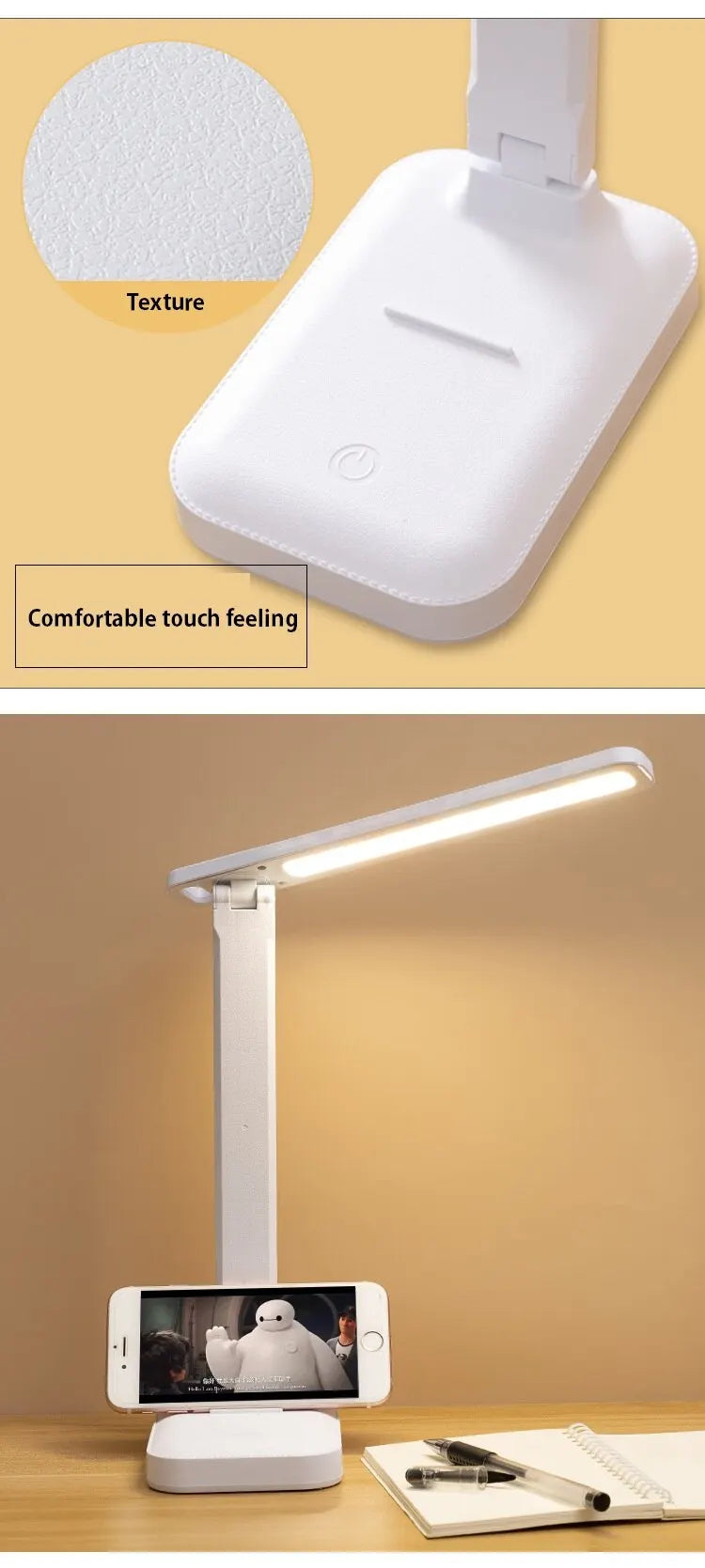 LED Touch Switch Folding Desk Lamp