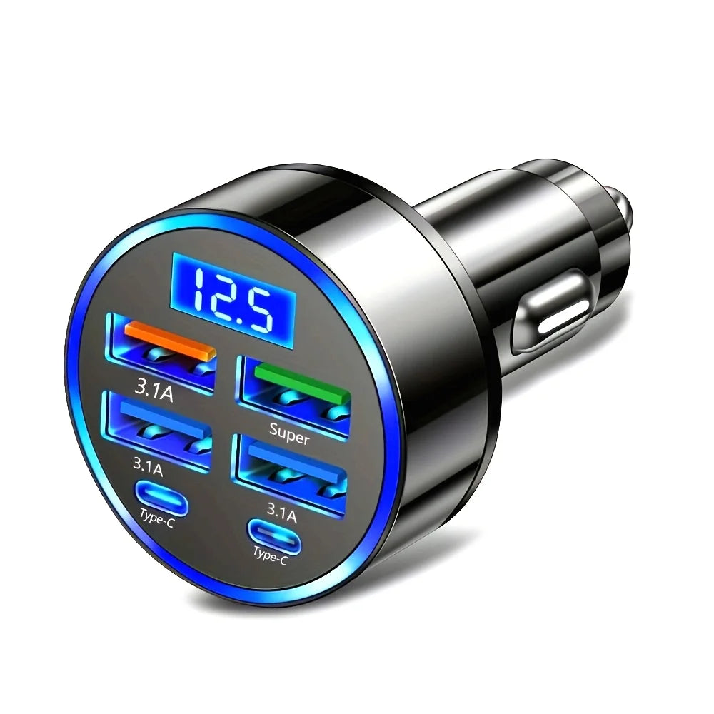 6-in-1 Fast Charging Car Adapter