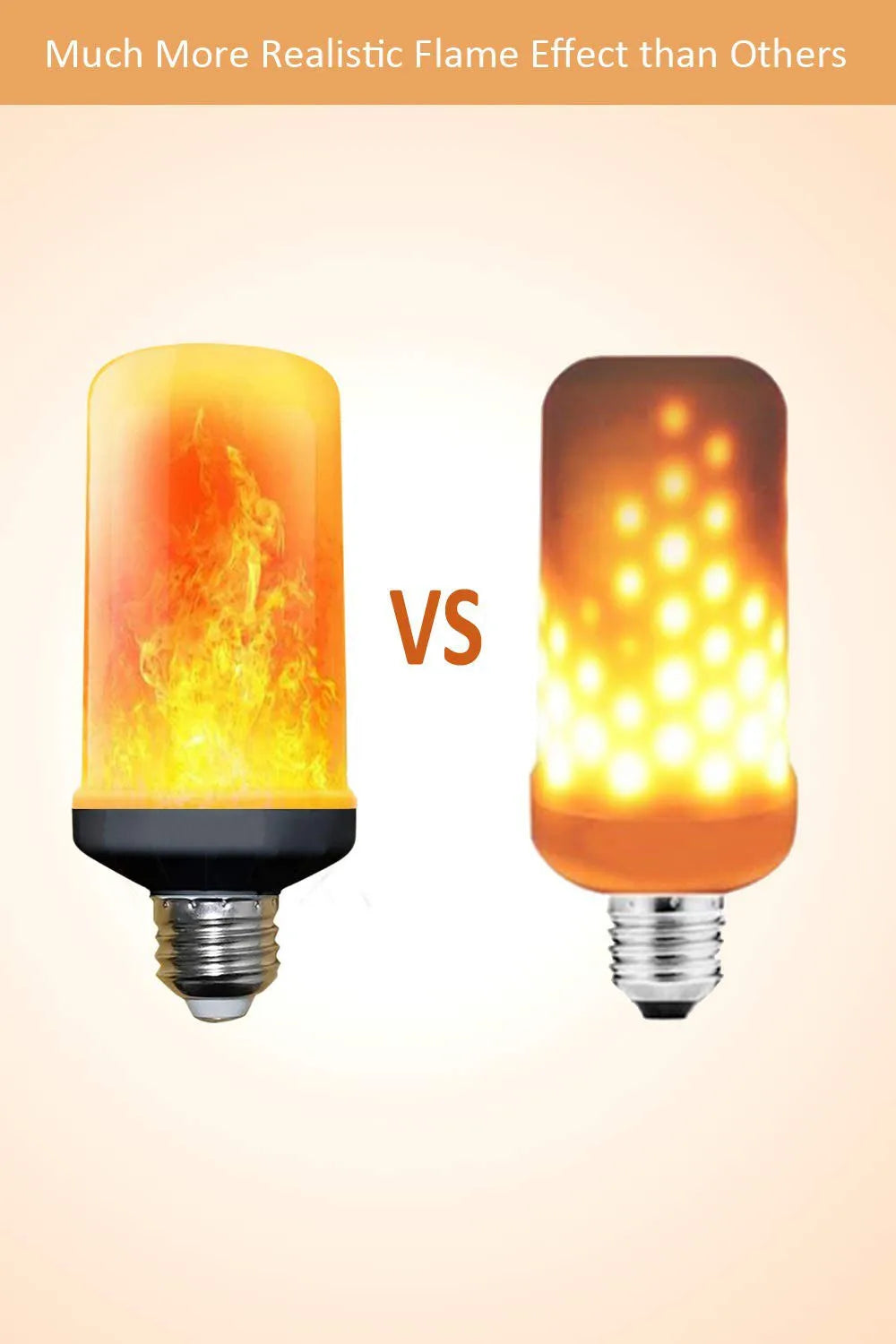 LED Dynamic flame effect light